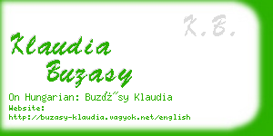 klaudia buzasy business card